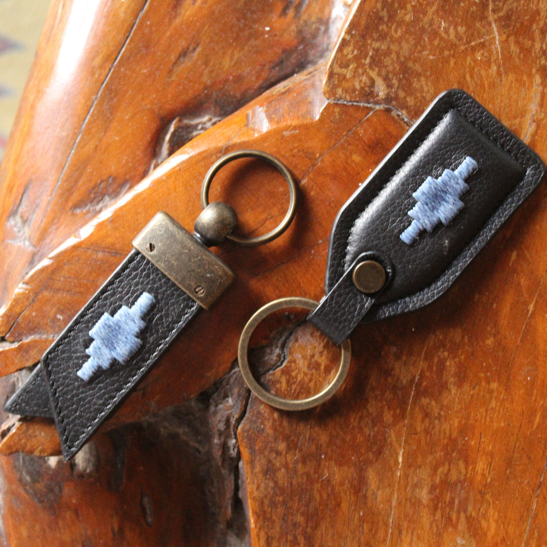 'Juntos' Origami Keyring - Black Leather - pampeano UK