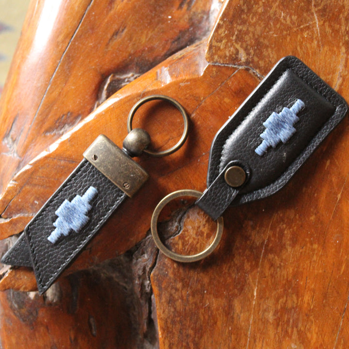 'Juntos' Origami Keyring - Navy Leather - pampeano UK