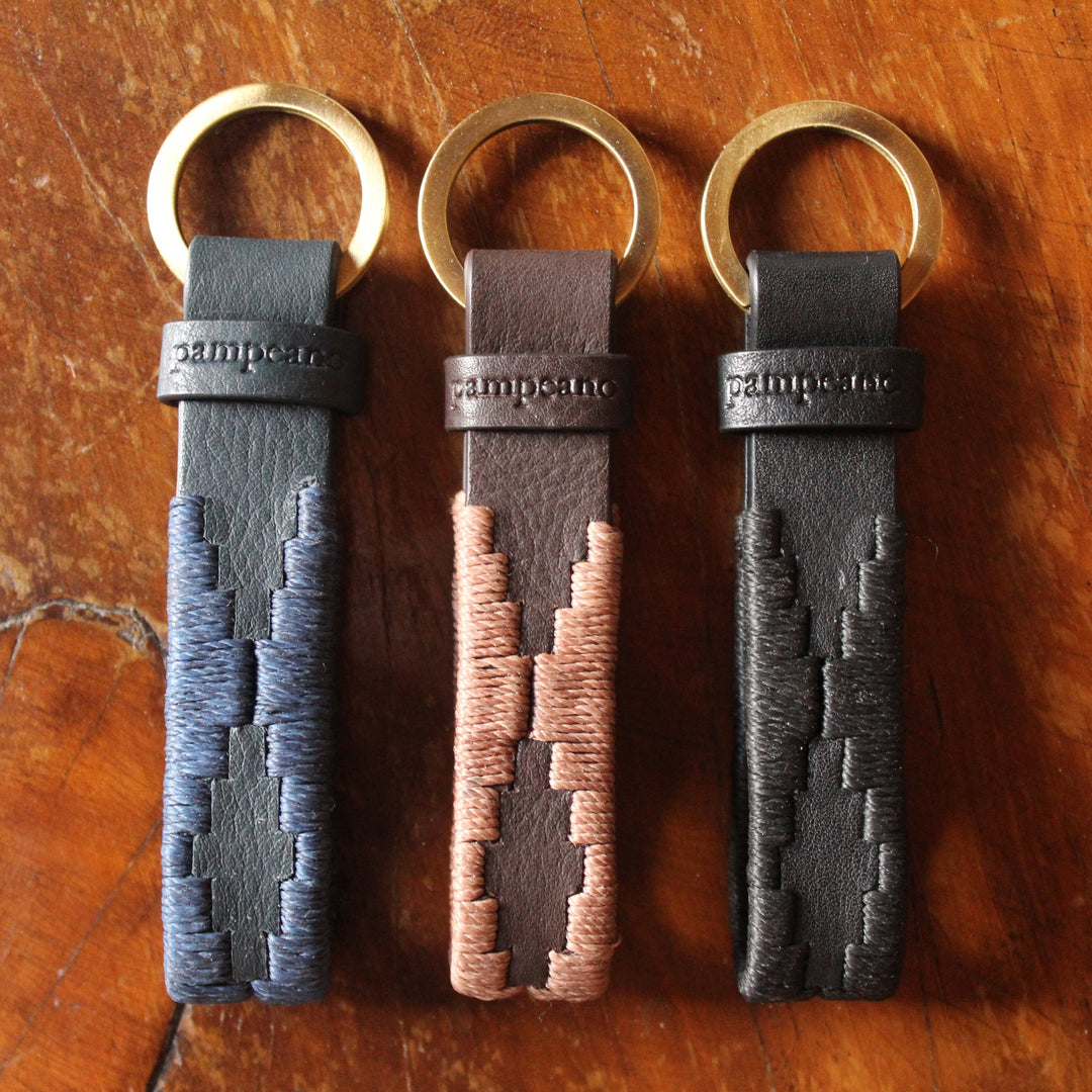 'Charro' Loop Keyring - Brown Leather - pampeano UK