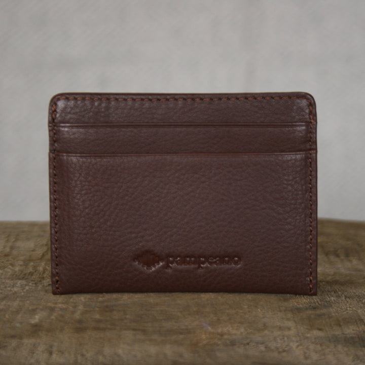 'Rombo' Card Slip - Brown Leather - pampeano UK