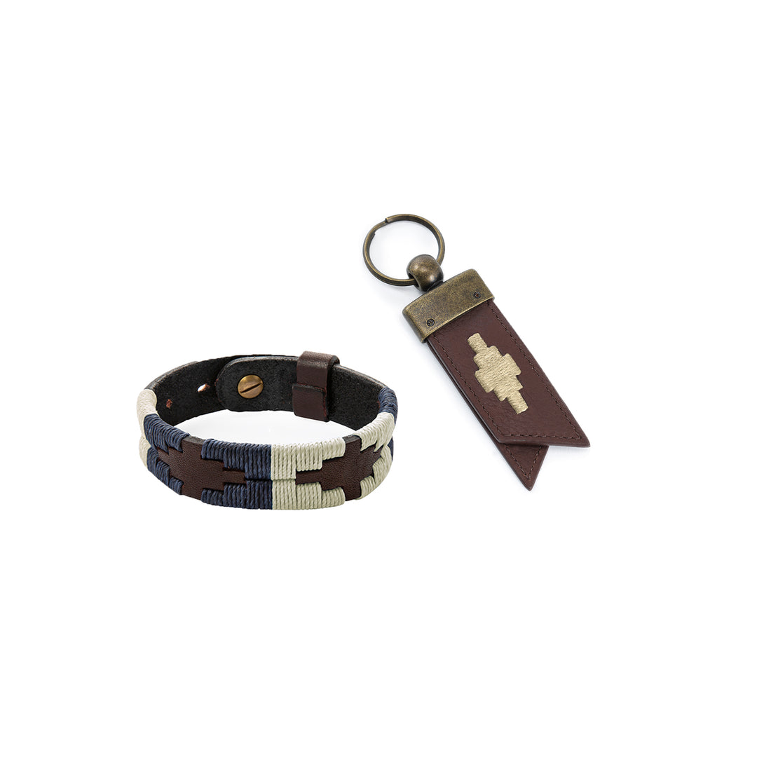 Choice of Any Leather Bracelet and Keyring - Gift Package - pampeano UK