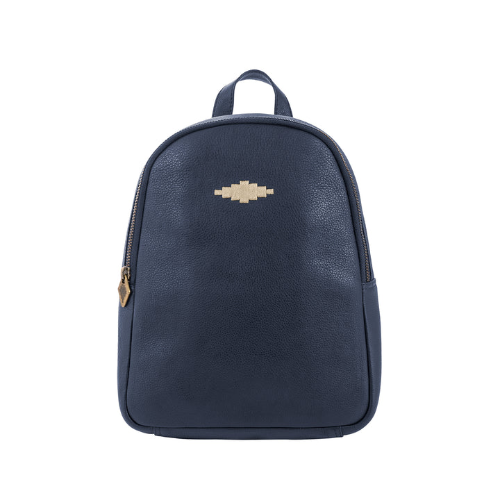 'Viajera' Small Backpack - Navy Leather - pampeano UK