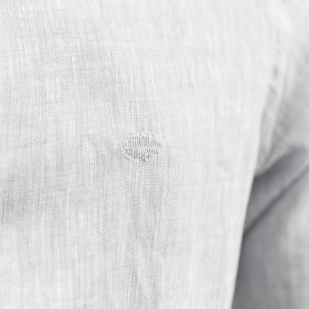 'Novio' Men's Linen Shirt - White - pampeano UK