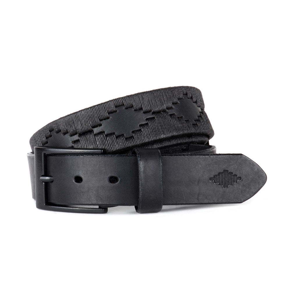 'Bordado' Polo Belt - Black - Pampeano UK