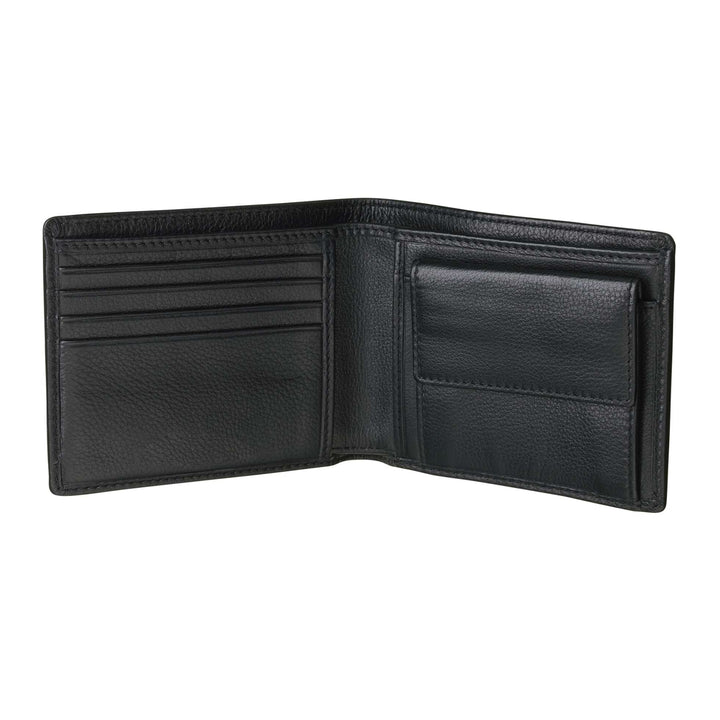 'Moneda' Coin Wallet - Black Leather - pampeano UK