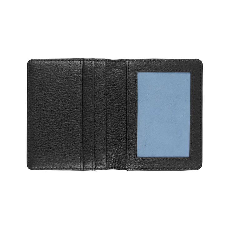 'Pase' Travel Card Holder - Black Leather - pampeano UK