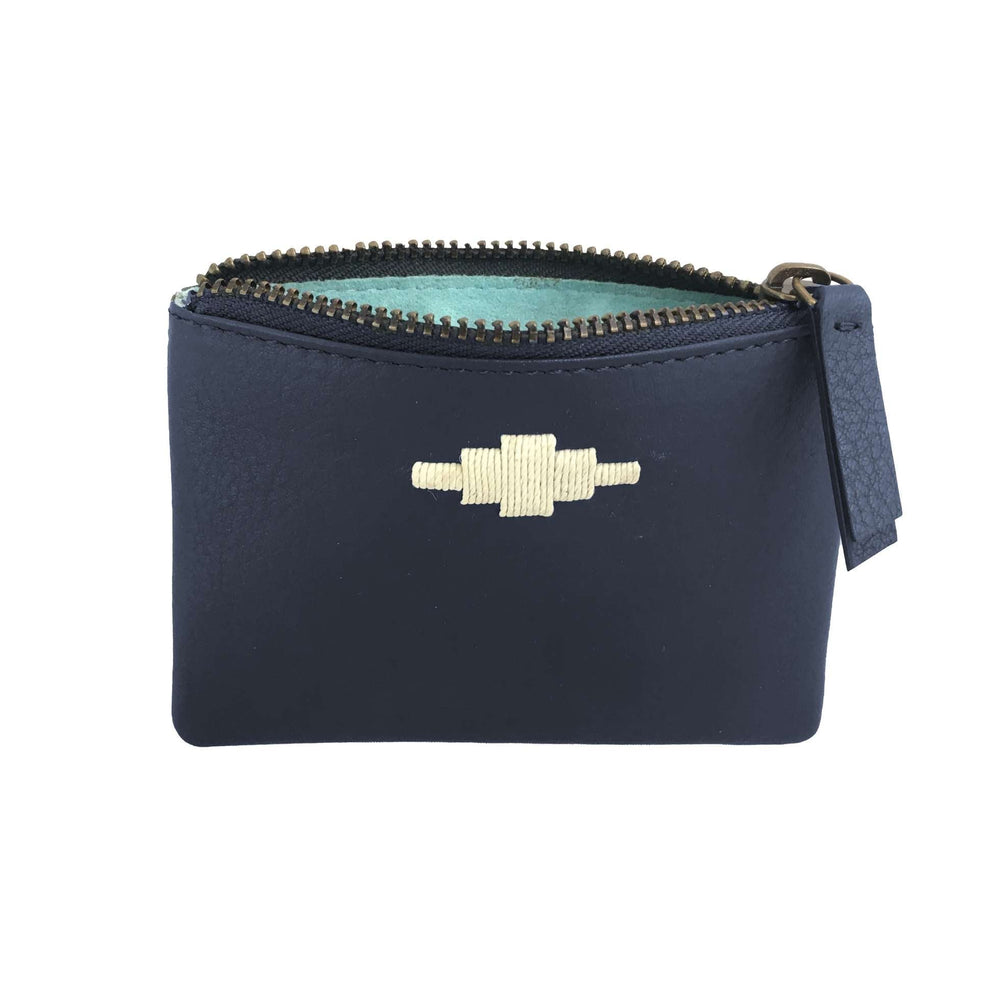 Cambio' Pouch Purse - Navy Leather - pampeano UK