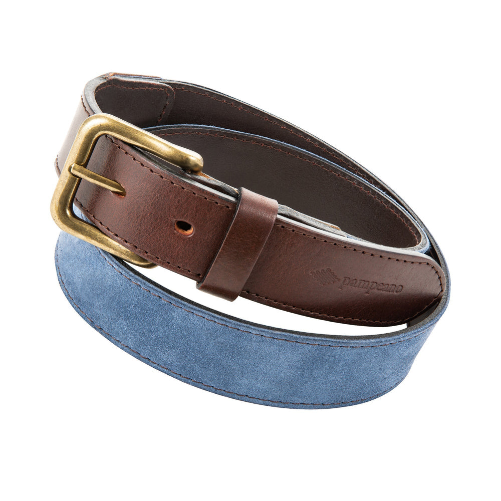 'Gamuza' Polo Belt - Blue Suede - Pampeano UK