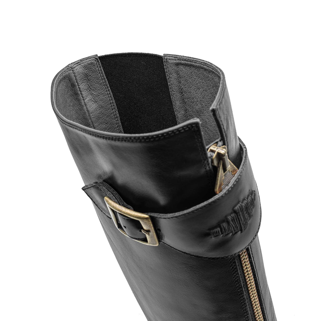 Interchangeable Boot Zip Guards - Black Leather - Pampeano UK