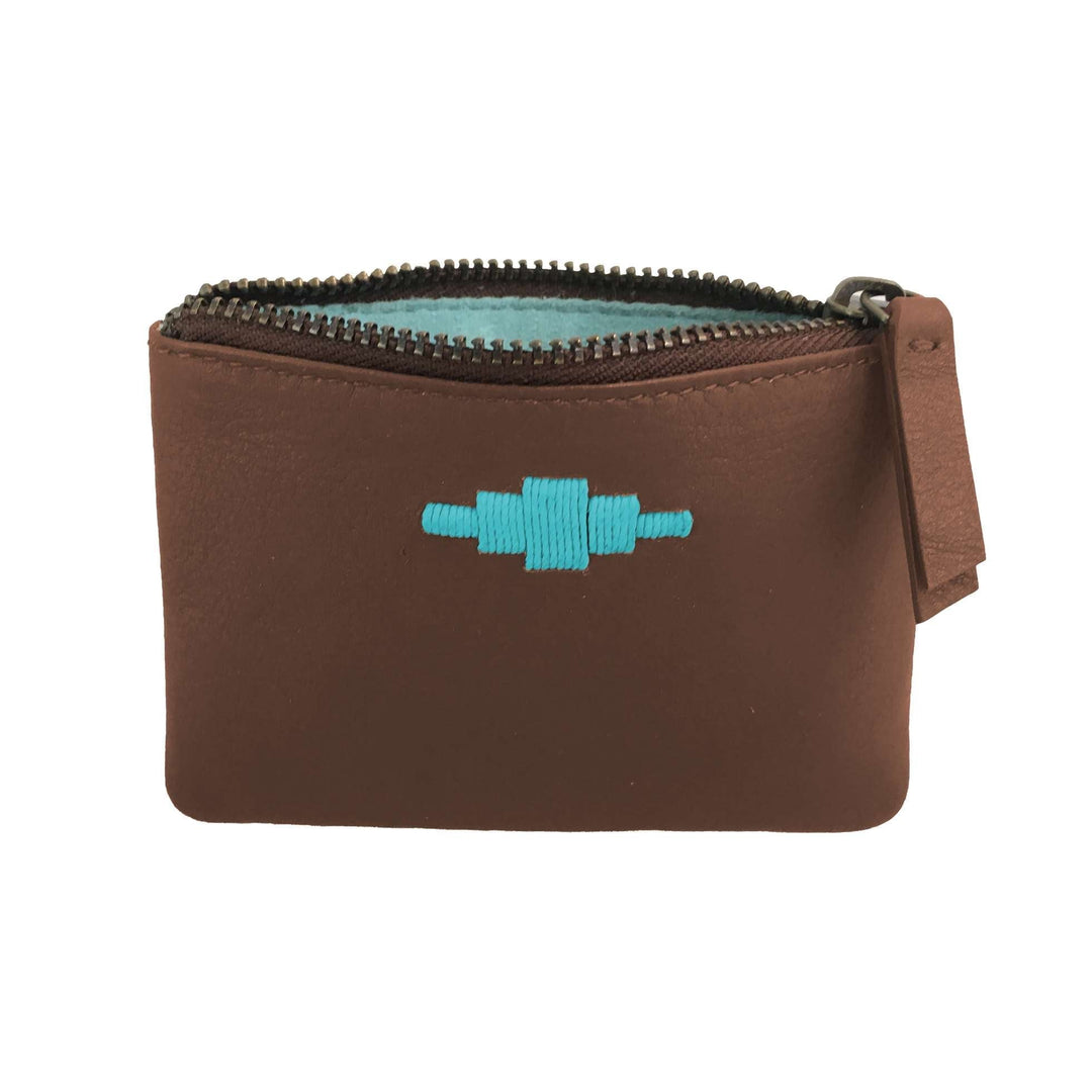 'Cambio' Pouch Purse - Brown Leather - pampeano UK