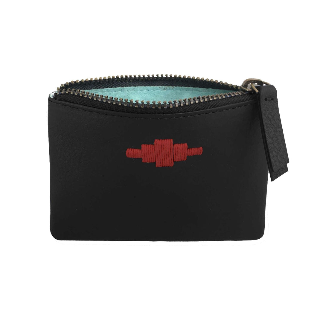 'Cambio' Pouch Purse - Black Leather - pampeano UK