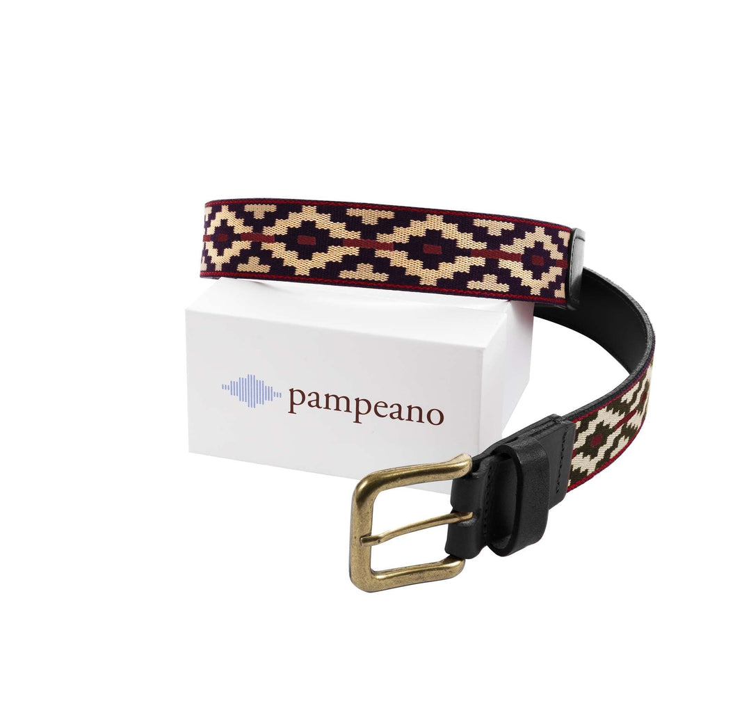'Cincha' Polo Belt - Black and Red - Pampeano UK