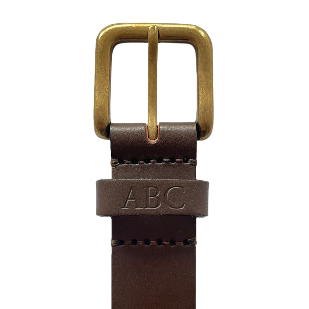 Brown Leather Belt - 'Papa' - pampeano UK