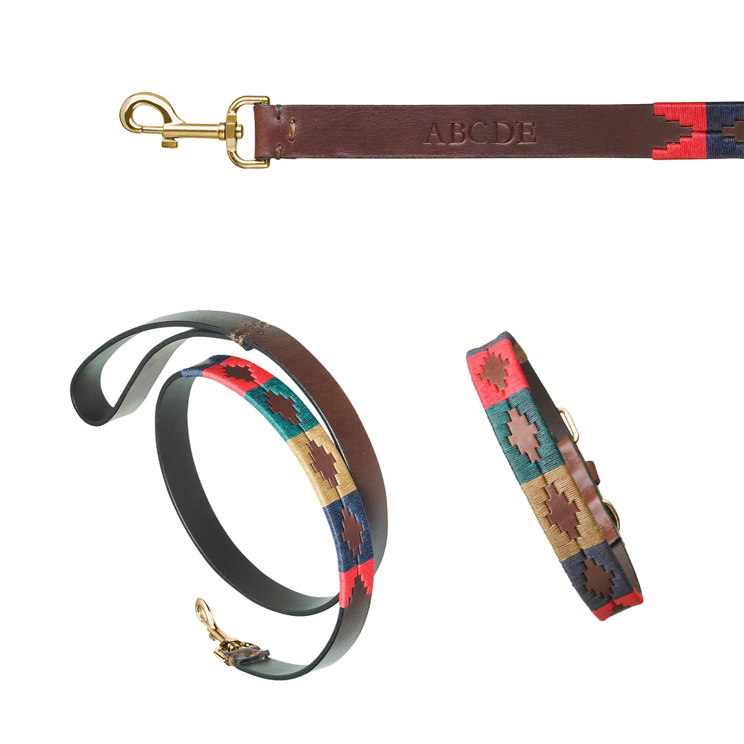 Choice of Any Leather Dog Collar and Lead - Gift Package - pampeano UK