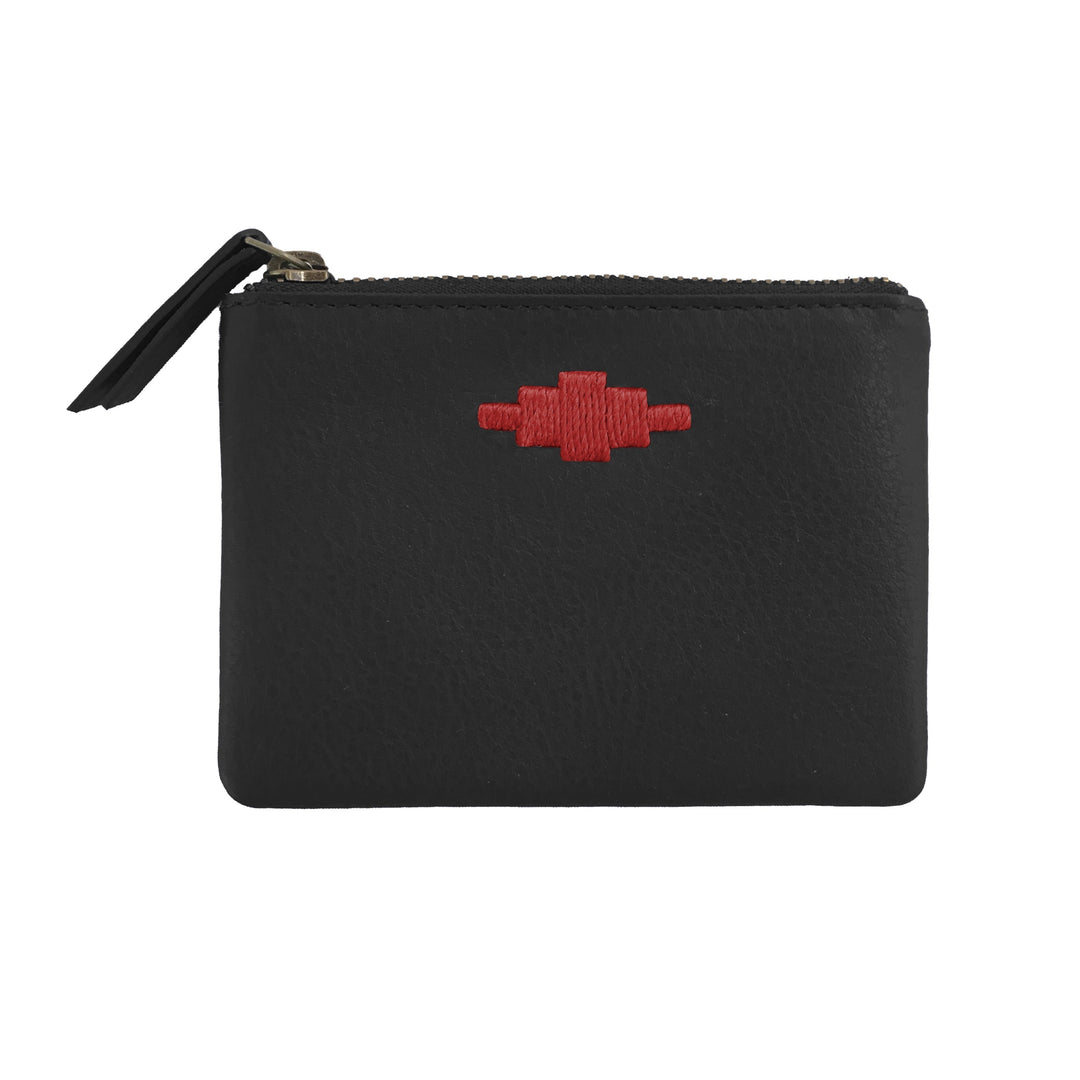 'Cambio' Pouch Purse - Black Leather - pampeano UK