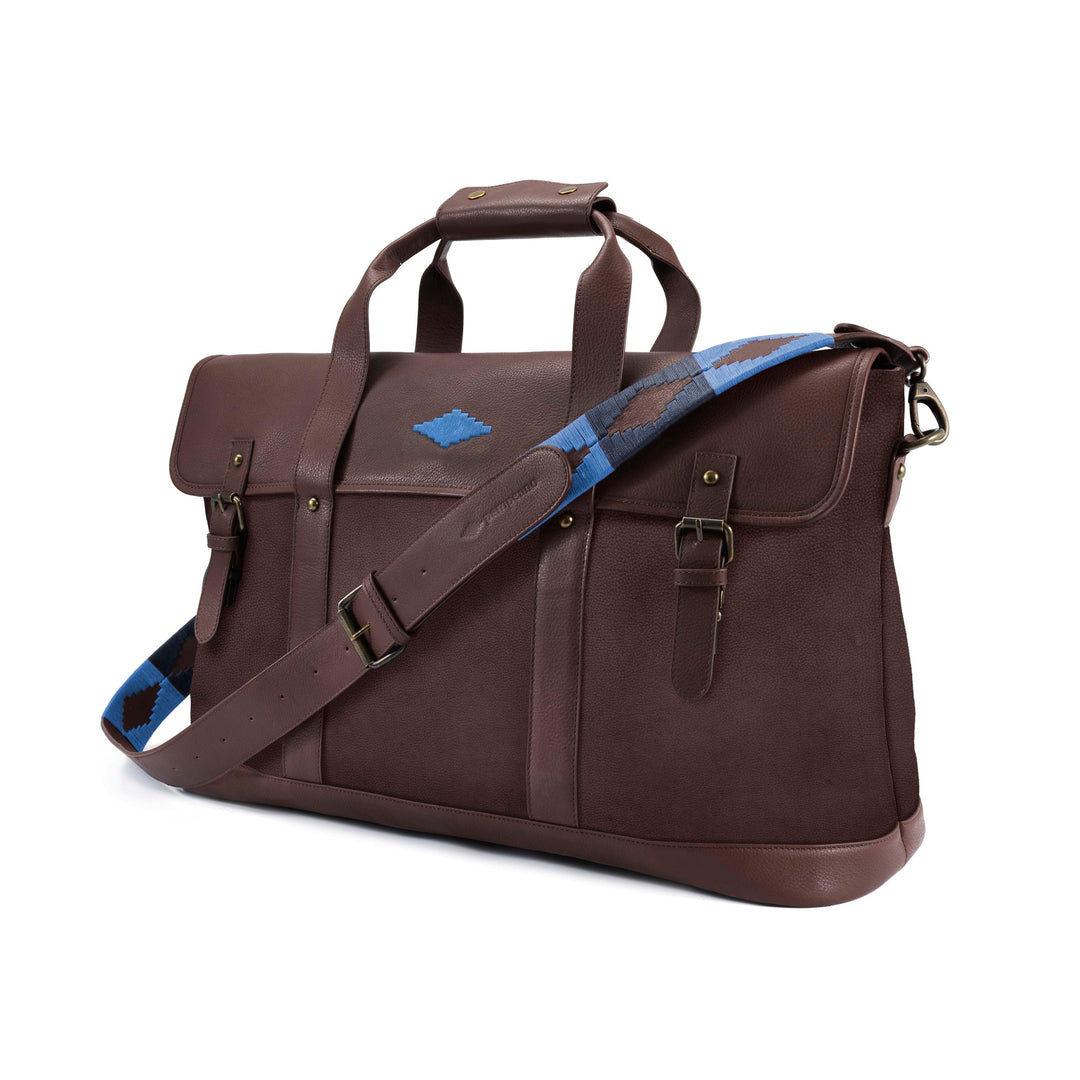 'Escapada' Holdall Travel Bag - Brown Leather - pampeano UK
