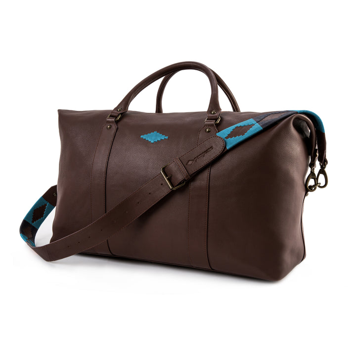 'Caballero' Large Travel Bag - Brown Leather - pampeano UK